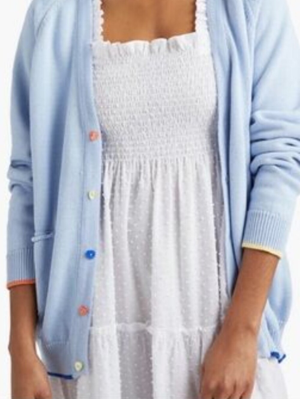 Hill House The House Cardigan Sweater Womens Size L Organic Cotton Heart Button